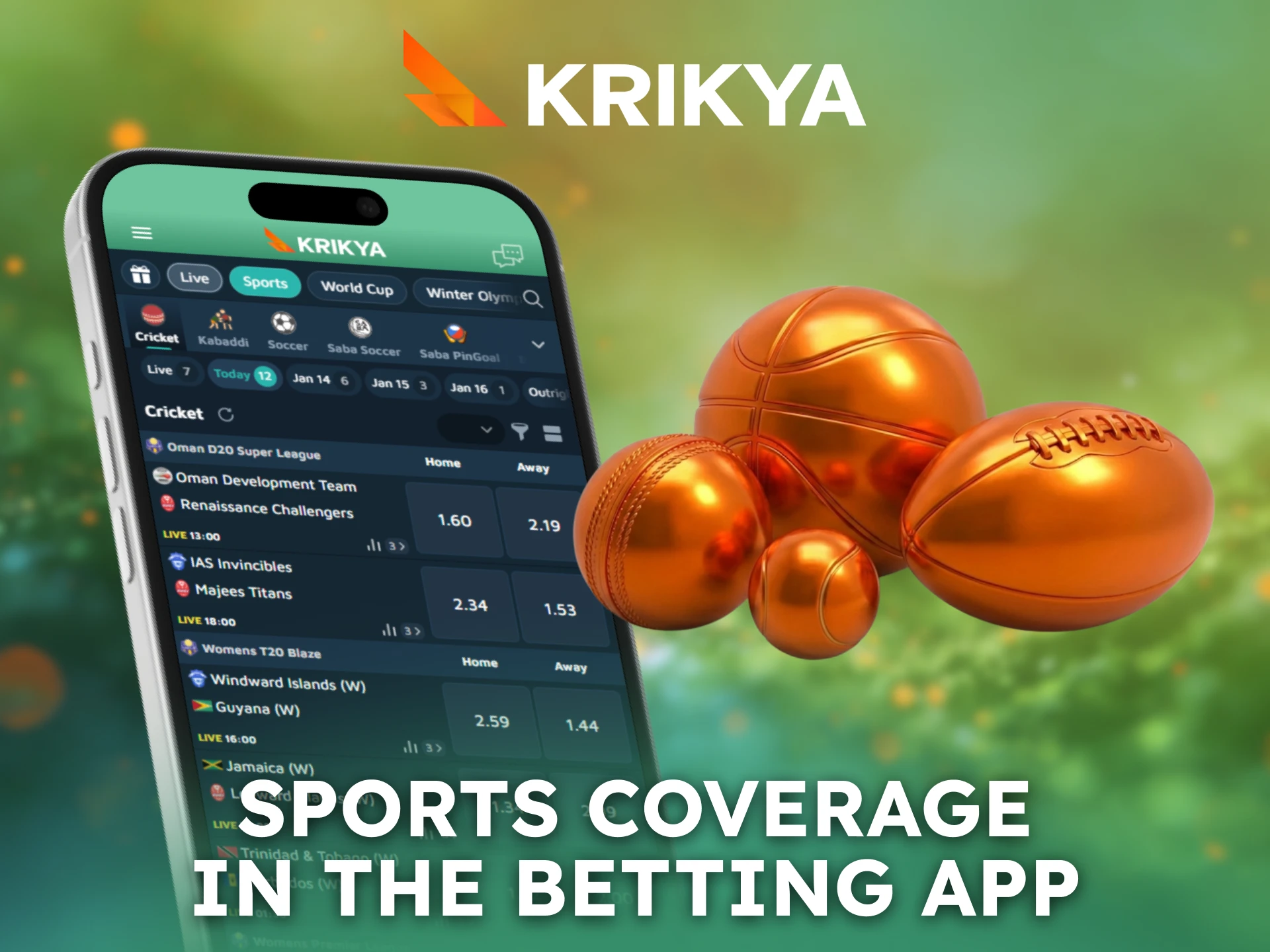Browse extensive sports coverage inside the Krikya betting App.