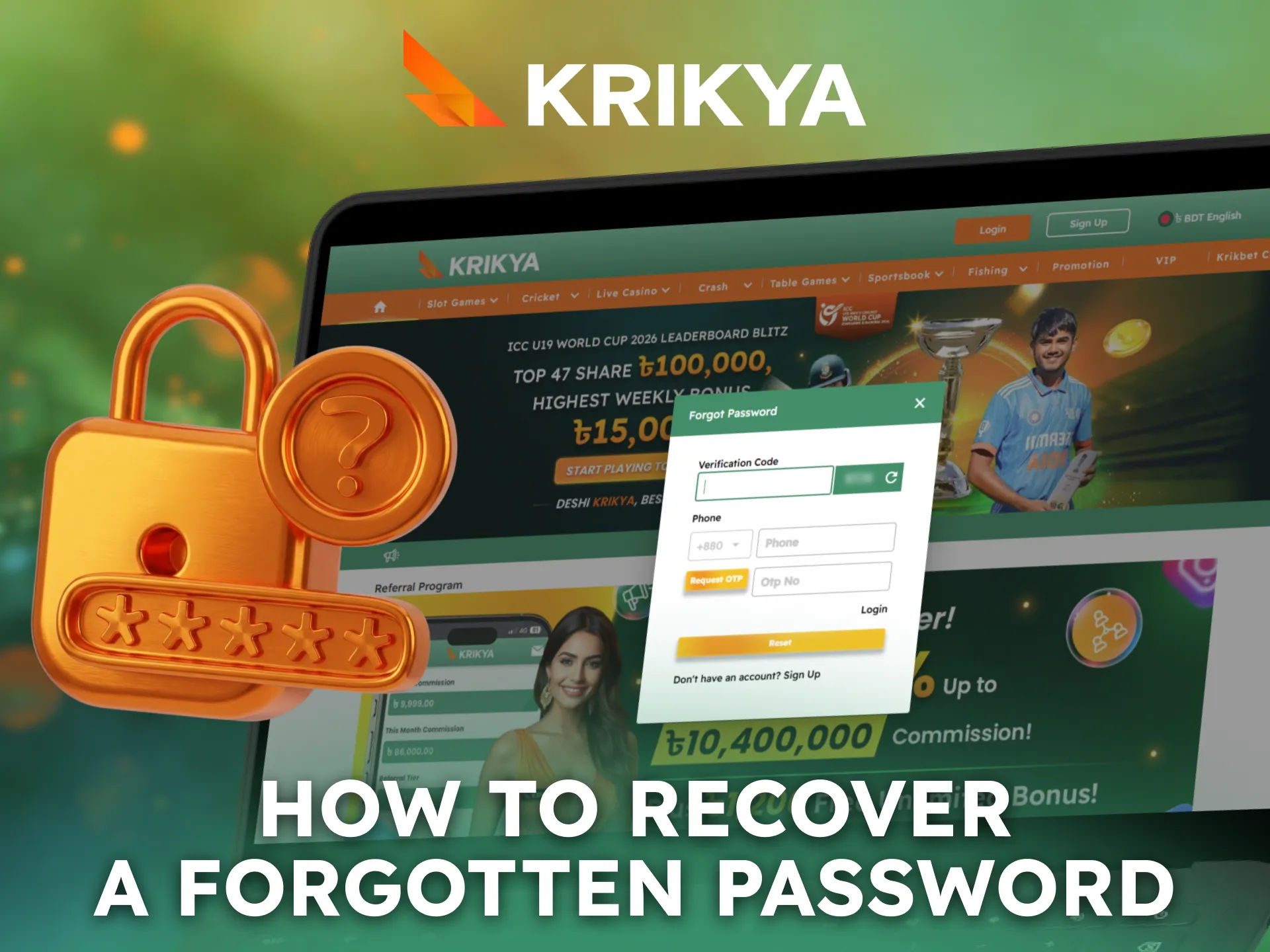 Recover a forgotten Krikya password to restore account access.